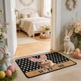thumbnail image 1 of Weloille Easter Rabbit Floor Mat 1 Piece, 1.31 x 1.97 Ft Thickened Area Rug, Soft Non Slip Absorbent Doormat, Washable Welcome Mat for Entryway Door Bathroom Home Decoration, 1 of 6