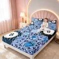 thumbnail image 3 of Erosebridal Billiard King Sheets Blue Bedding, Sky Leopard 4 Pieces (1 Flat Sheet, 1 Fitted Sheet and 2 Pillowcases), 3 of 6