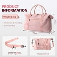 thumbnail image 6 of Lomyolo Travel Duffel Bag for Women - Large Weekender Bag with Shoe Compartment, Trolley Sleeve & Waterproof Pocket - Lightweight Gym, Sports, Overnight Trips Luggage & Tote Bag-Pink, 6 of 7