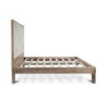 thumbnail image 4 of World Interiors Haveli Mango Wood Geometric Carved Queen Bed in Natural, 4 of 5