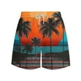 thumbnail image 5 of Busydd Mens Shorts Plus Size Shorts S-5XL Fashion Hawaiian Print Swim Trunks Casual Baggy Beach Shorts for Men Elastic Waist Drawstring Summer Shorts with Pockets, 5 of 6