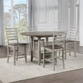 thumbnail image 4 of Bowery Hill Two-tone Smokey Alabaster and Brown Counter Chair (Set of 2), 4 of 7