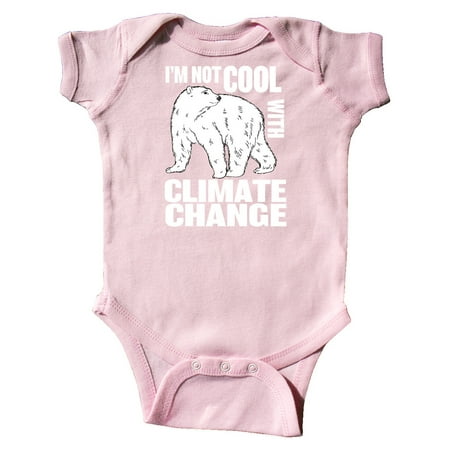 

Inktastic I m Not Cool with Climate Change Polar Bear Gift Baby Boy or Baby Girl Bodysuit