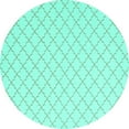 thumbnail image 1 of Ahgly Company Indoor Round Trellis Turquoise Blue Contemporary Area Rugs, 6' Round, 1 of 4