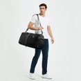 thumbnail image 2 of WANDF Foldable Duffel Bag 40L with Wet Pocket & Shoes Compartment, Overnight Weekender Travel Duffle for Men Women Water-proof & Tear Resistant(Black), 2 of 7