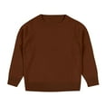 thumbnail image 4 of Zshosam Toddler Sweaters Kids Sweaters Long Sleeve Crew Neck Pullover Sweater Clothes Girls Tops Casual Sweater Size 3T,(Coffee 3 Years), 4 of 5