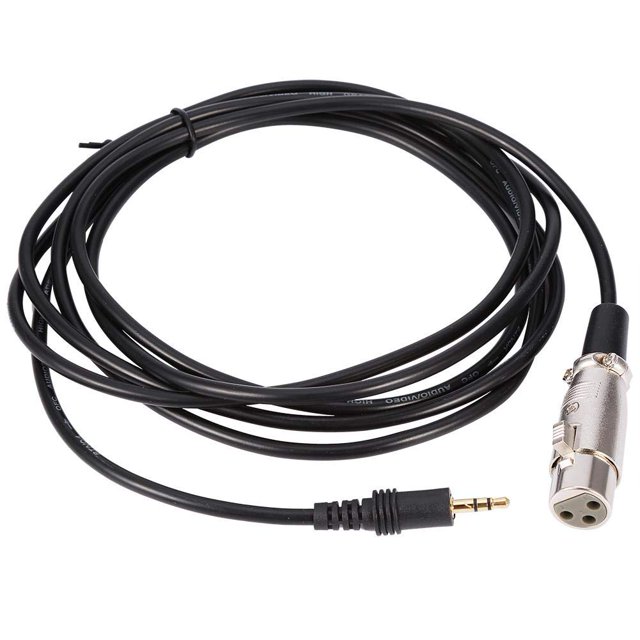 FOSA 10 pies conector XLR de 3 pines hembra a 1/8 "" 3,5 mm macho estéreo Jack micrófono cable de audio