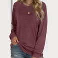 thumbnail image 4 of Weardear Women Long Sleeve Tunic Tops Casual Loose Fit Crew neck Shirts Basic Fall Pullover Outfits, Size S-XXL, 4 of 8