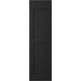 thumbnail image 6 of 12"W x 70"H Americraft Two Equal Raised Panel Exterior Real Wood Shutters (Per Pair), Black, 6 of 10