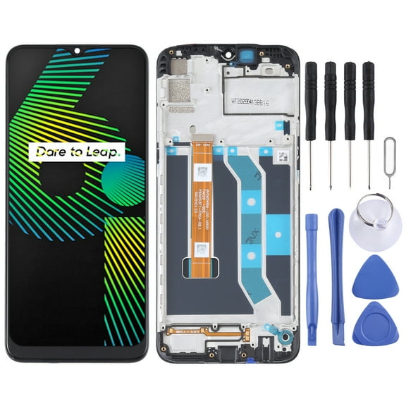 Cellphone Spare Parts  LCD Screen and Digitizer Full Assembly With Frame for OPPO Realme Narzo 10 / Realme 6i RMX2040