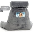 Cover Bed Rest Reading Pillow Replacement Cover, Dark Grey