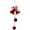 B, variant on Christmas Ball, Classic Flocked Christmas Ornament, Flocked Red Bowknot Ball Pendant for Christmas Window Storefront Home Decor
