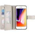 thumbnail image 2 of Funda cartera GANGXUN para iPhone 7/8 , cuero PU con tarjetero, cremallera, correa de mano, soporte y protección 413°, 2 of 6