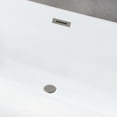 thumbnail image 2 of Kingston Brass VTDE713524C418 71-Inch Acrylic Oval Rectangular Double Ended Pedestal Tub with Drain (No Faucet Drillings) in Glossy White/Brushed Nickel, 2 of 8