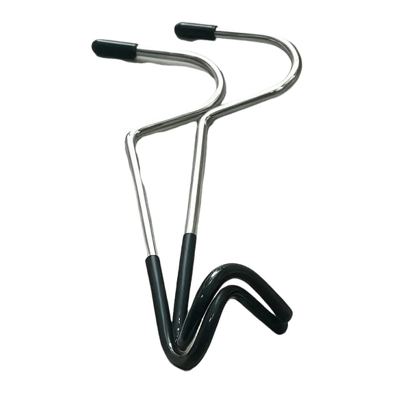 S Shape Iron Hook, 4.72in with Black Anti Slip Sleeve for Kitchen Bathroom Wall Hanging Storage Organizer Home Utility Black