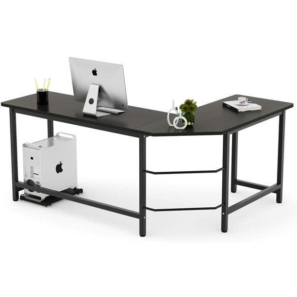 L-Shaped Corner Desk Computer Desk Laptop Table Steel Office Home Workstation-L 
