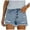 Z01-Light Blue, variant on Huesdet Women's Casual Mid Rise Denim Shorts Stretch Ripped Raw Hem Jean Shorts(Blue,XXL)