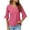 Pink, variant on BangWanChi Long Sleeve Shirts for Women Women's Fashion Split Flare Sleeves V-Neck Casual Loose T-Shirt Top