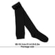 thumbnail image 4 of Sonducket 1 par de calcetines altos hasta el muslo de 80cm, Otoño Invierno, elasticidad, transpirabilidad, apariencia única de moda, calcetín, botas, Medias Negro, 4 of 6