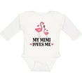 thumbnail image 3 of Inktastic My Mimi Loves Me Flamingo Gift Girls Long Sleeve Baby Bodysuit, 3 of 5