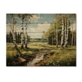 thumbnail image 3 of Designart "Birch Tree Landscape II" Tree Birch Print on Natural Pine Wood, 3 of 5