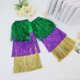 thumbnail image 4 of Falda de hierba de color carnaval para mujer, vestido de fiesta con flecos, accesorios decorativos, protector facial de poliéster para mujer, 4 of 5