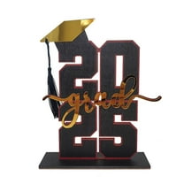 NSESSHome Graduation Decorations Class of 2025 Congrats Grad Wooden Table Centerpieces Grad Table Toppers Congratulate Tiered Tray Decor for 2025 Graduation Decorations