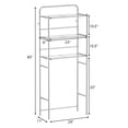 thumbnail image 2 of Costway 3-Tier Over The Toilet Space Saver Bathroom Storage Shelf Rack Organizer Chrome, 2 of 10