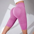 thumbnail image 2 of WULMLEO 3D Anti Cellulite Short Leggings, Women's High Waisted Compression Push-Up Sculpting Yoga, Slimming Leggings Pink L, 2 of 5