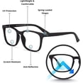 thumbnail image 2 of Blue-Light-Blocking-Reading-Glasses-Black-0-00-Magnification-Computer-Glasses, 2 of 6