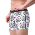 thumbnail image 3 of Wukai Violets Flowers Print Men’s Underwear Breathable Boxer Briefs,&nbsp;Moisture Wicking & Breathable-XX-Large, 3 of 7