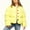 A26 Yellow, variant on Xdegoge Cropped Puffer Jacket Women Quilted Padded Heavy Cute Winter Coats Thick Button Up Crew Neck Warm Short Jackets Casual Thermal Down Coat Outerwear Chaquetas De Invierno Para Mujer