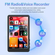 48GB Mp3 Player with Bluetooth, 4.0 Touchscreen Music Player with Speaker, Portable HiFi Sound MP4 MP3 Player with Earphones, Voice Recorder, E-book, Picture, Up to 256 GB, Black
