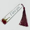 thumbnail image 4 of REAL Rose Bookmark, Customizable I Love You Gift, Womens Mothers Day Present For Her, Reading Accessories, Book Lover Ideas, Page Marker, 4 of 4