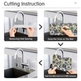 thumbnail image 5 of Yayeee Faucet Mat for Kitchen Sink 30" Diatomite Long Splash Guard Pad, Green Floral, 5 of 7