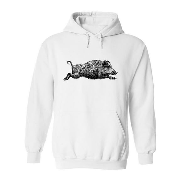 Wild Pig Sketch Hoodie Men -Image by Shutterstock, Male Medium