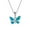Blue, variant on Vintage Butterfly Choker Necklace for Women Fairy Grunge Necklace Y2k Indie Chain Necklace Simple Clavicle Chain Jewelry