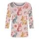 thumbnail image 5 of Xuyuer Women's Easter Printed 3/4 Sleeve T-Shirt, Cute Casual Summer Top Trendy Blouse Outfit for Holiday, 5 of 9