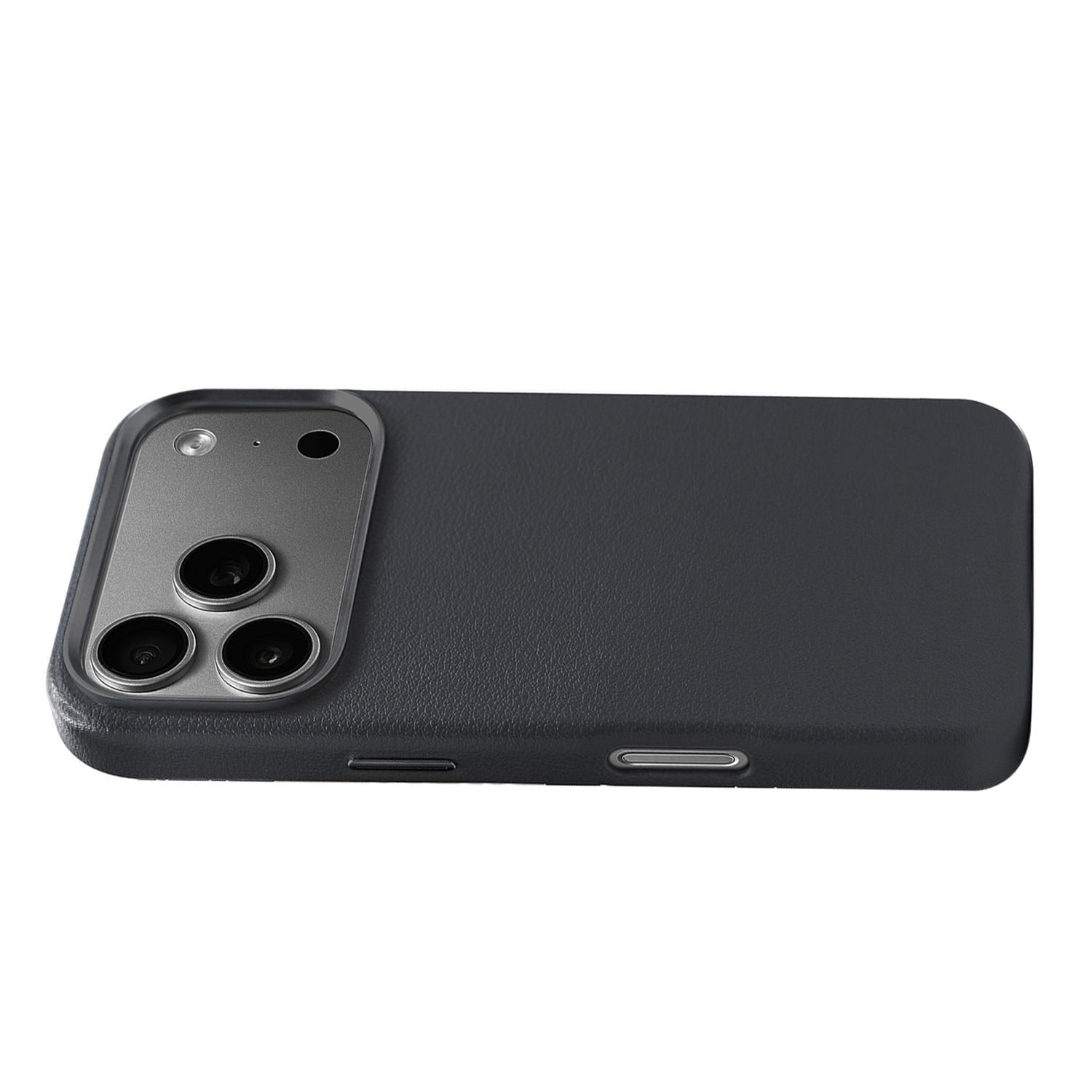 New Leather Case with Wireless Charger for iPhone 17 Pro Max - Black