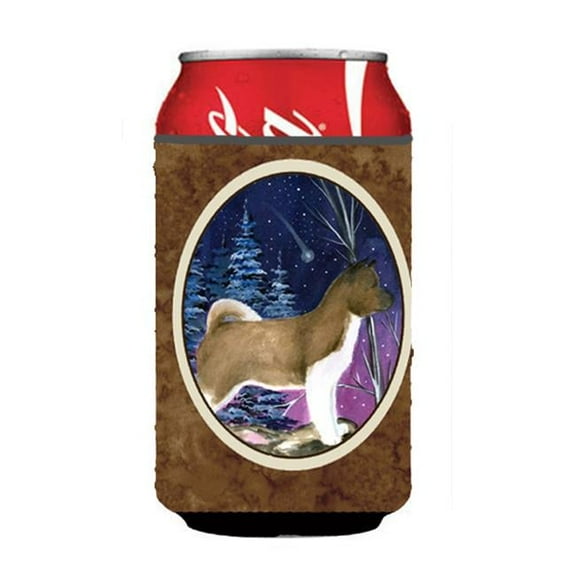Starry Night Akita Can Or bottle sleeve Hugger - 12 oz.