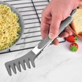 thumbnail image 5 of Pasta Tongs, 2PCS BBQ Tongs Set, Heat Resistant Temperature Stainless Steel Spaghetti Spoon Server Spoon Serving for Kitchen Cooking Tools (Gray), 5 of 5