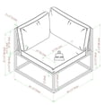 thumbnail image 6 of Walker Edison Trinidad Outdoor Modern Modular Metal Patio Corner Chair in Blue, 6 of 6