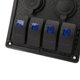 thumbnail image 4 of Panneau d'interrupteurs à bascule 4 positions, LED, étanche, double port de charge USB, 12-24 V CC 4,8 A, pour camping-cars, yachts, bleu, 4 of 4