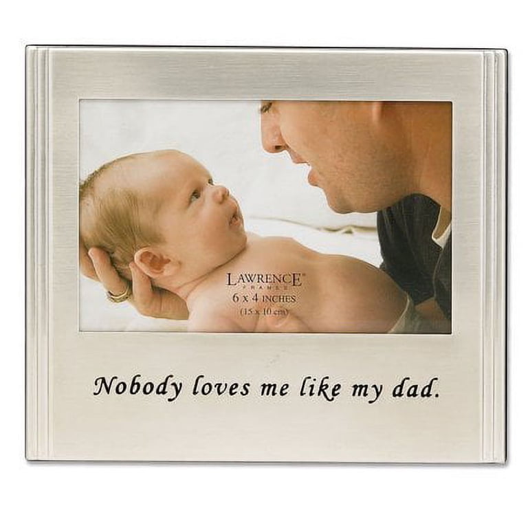 Lawrence Brushed Silver Plated Dad & Baby 4x6 Picture Frame