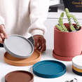thumbnail image 3 of CCOCC Plant Tray,Quality Handcrafted Ceramic Material Plant Saucers for Indoors,Sleek Glazed Surface Drip Trays for Indoors,Pink, 3 of 4