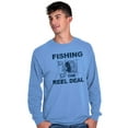 thumbnail image 4 of Fishing Reels Funny Fisher Pun Joke Men's Long Sleeve Tee T Shirt Brisco Brands 2X, 4 of 6