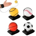 thumbnail image 1 of Pelota de devolución de muñeca DSLSQD, 4 piezas, con pelota de baloncesto, béisbol y fútbol, 1 of 7
