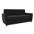 Novogratz Brittany Sleeper Sofa with Memory Foam Mattress, Queen, Dark