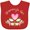 Red, variant on Inktastic Grammy's Girl- heart flowers Girls Baby Bib