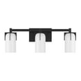 thumbnail image 2 of Caldwell 3-Light Bathroom Vanity Light in Matte Black, 2 of 6